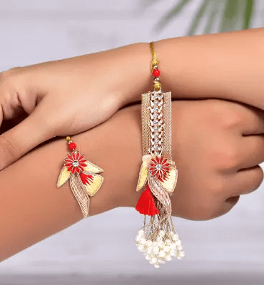 Bhaiya Bhabhi Rakhi with Moti Tassels