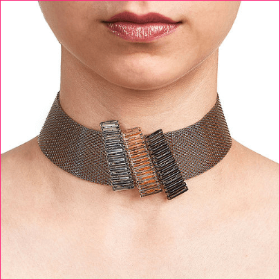Plated Brass Choker Necklace Gilded Impressions