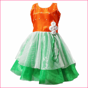 Tricolor dress for Girls