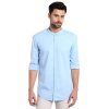 Dennis Lingo Men's Cotton Sky Blue Shirt
